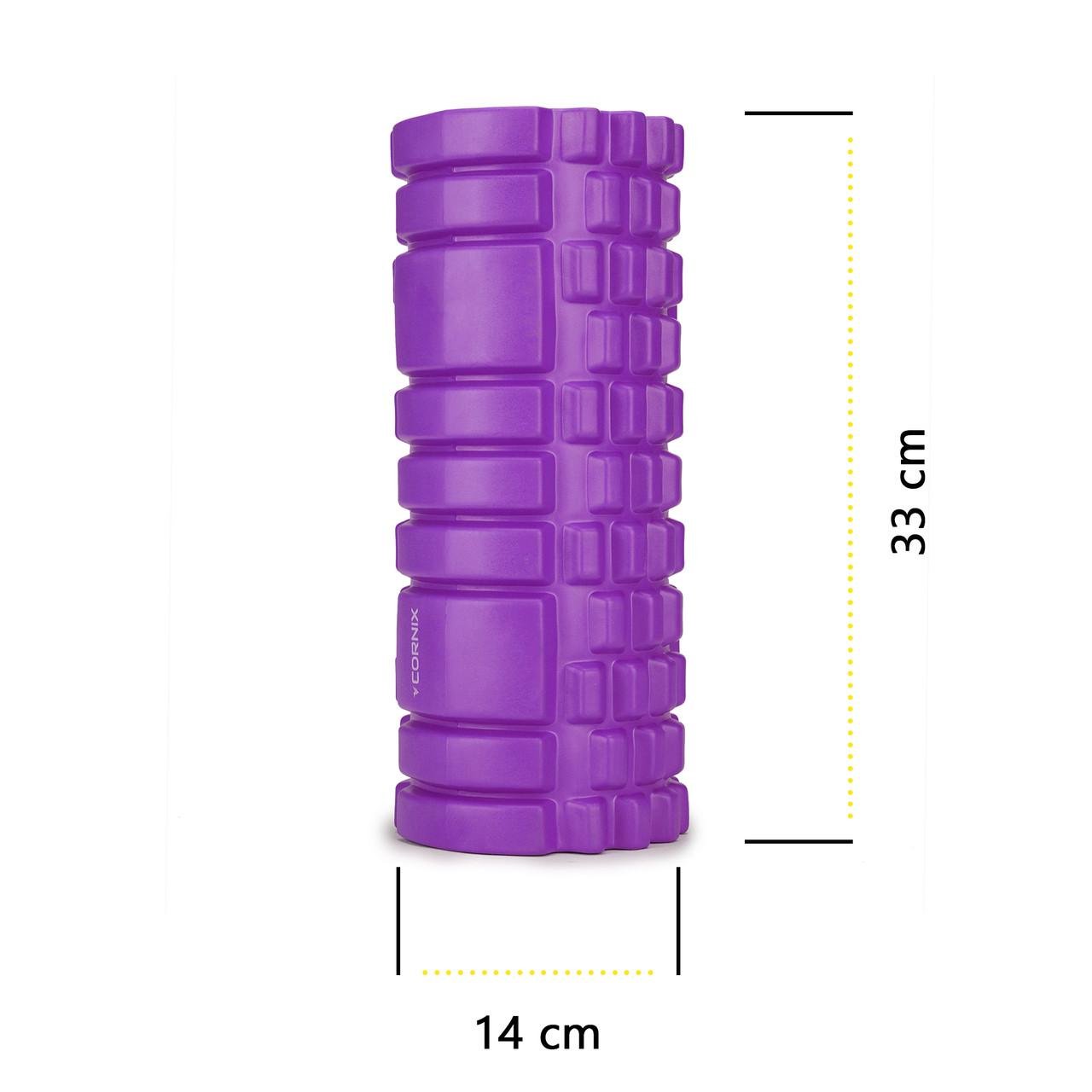 Масажний ролик Cornix EVA 33х14 см Violet (XR-0032) - фото 7 Масажний ролик Cornix EVA 33х14 см Violet (XR-0032) - фото 7