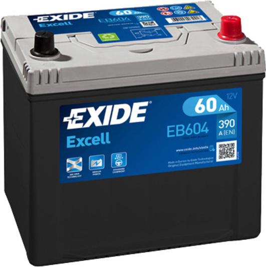 Аккумулятор EXIDE EXCELL R EN480 60 Ah-12 V 230х172х220 мм (EB604)