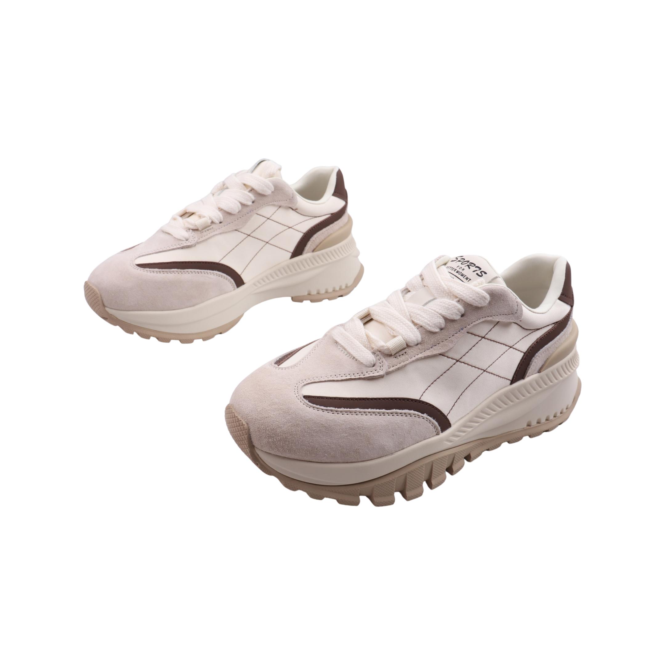 Кросівки жіночі Melanda із замші р. 39 Бежевий (152-23DK) - фото 5