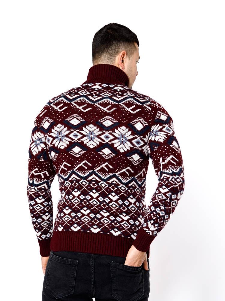 Светр чоловічий ЦБ-00237224 р. 46 Бордовий (SKT000953758) - фото 3