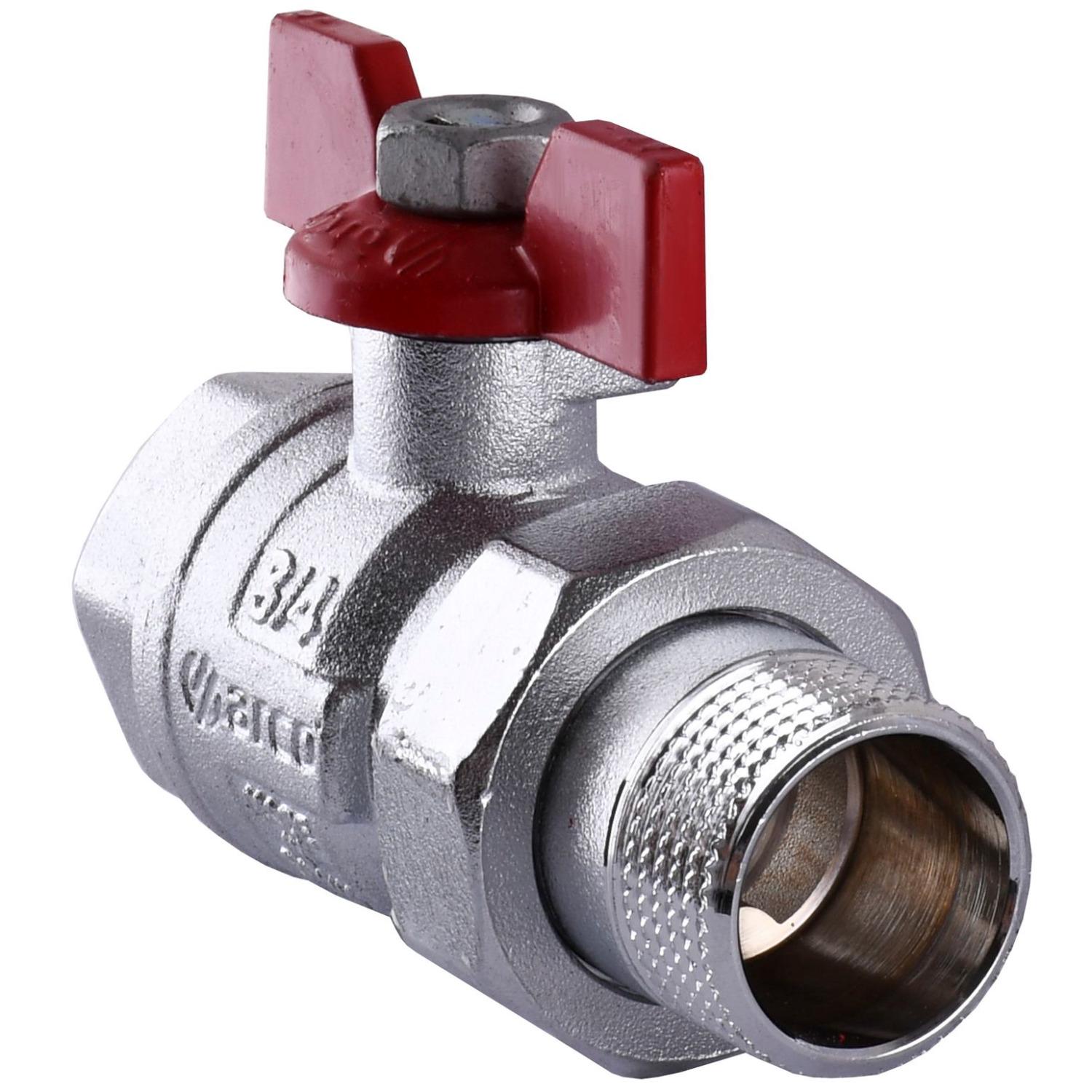 Кран шаровой Arco TURIA 0117408 000004845 3/4" ВЗ с американкой бабочка (104598)