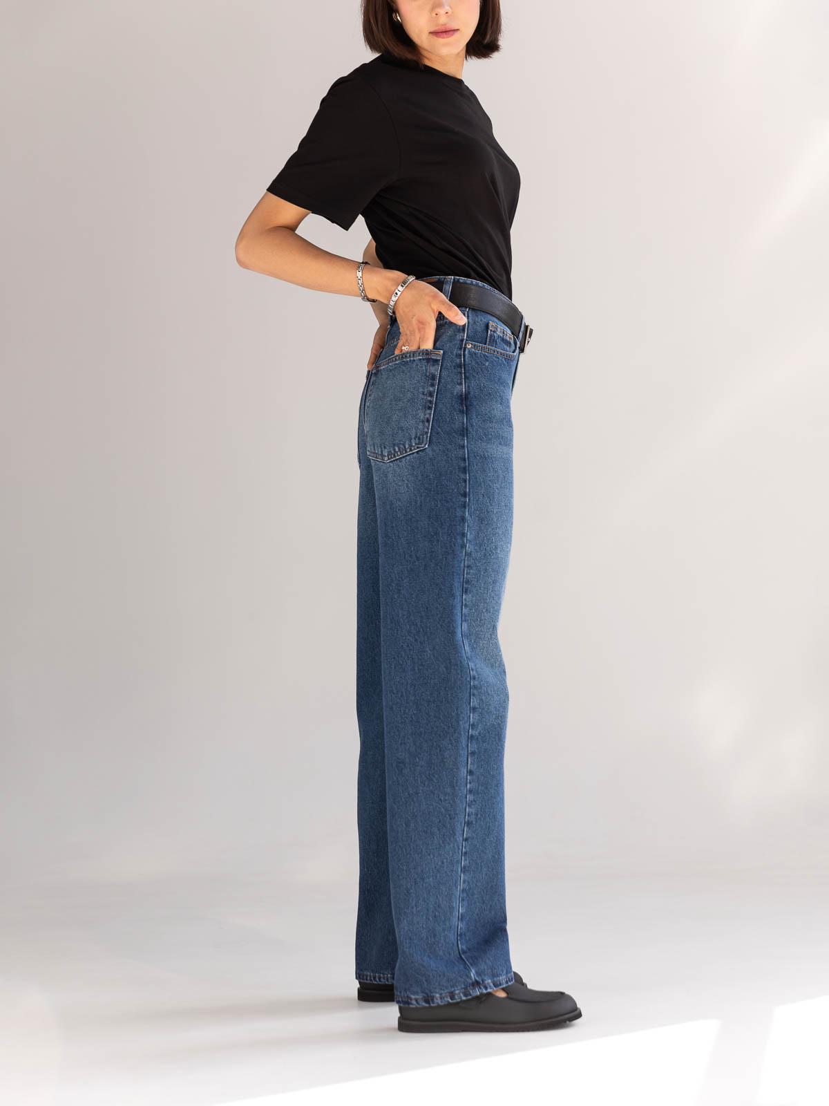 Джинси жіночі широкі FROMUS L Блакітний (9009-7) - фото 5 Джинси жіночі широкі FROMUS L Блакітний (9009-7) - фото 5