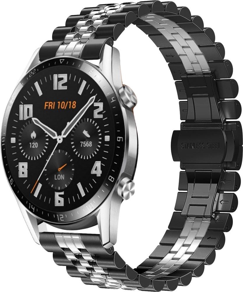 Браслет металлический Stech Line для Huawei Watch GT 2 46 мм Black Silver (29141-03)