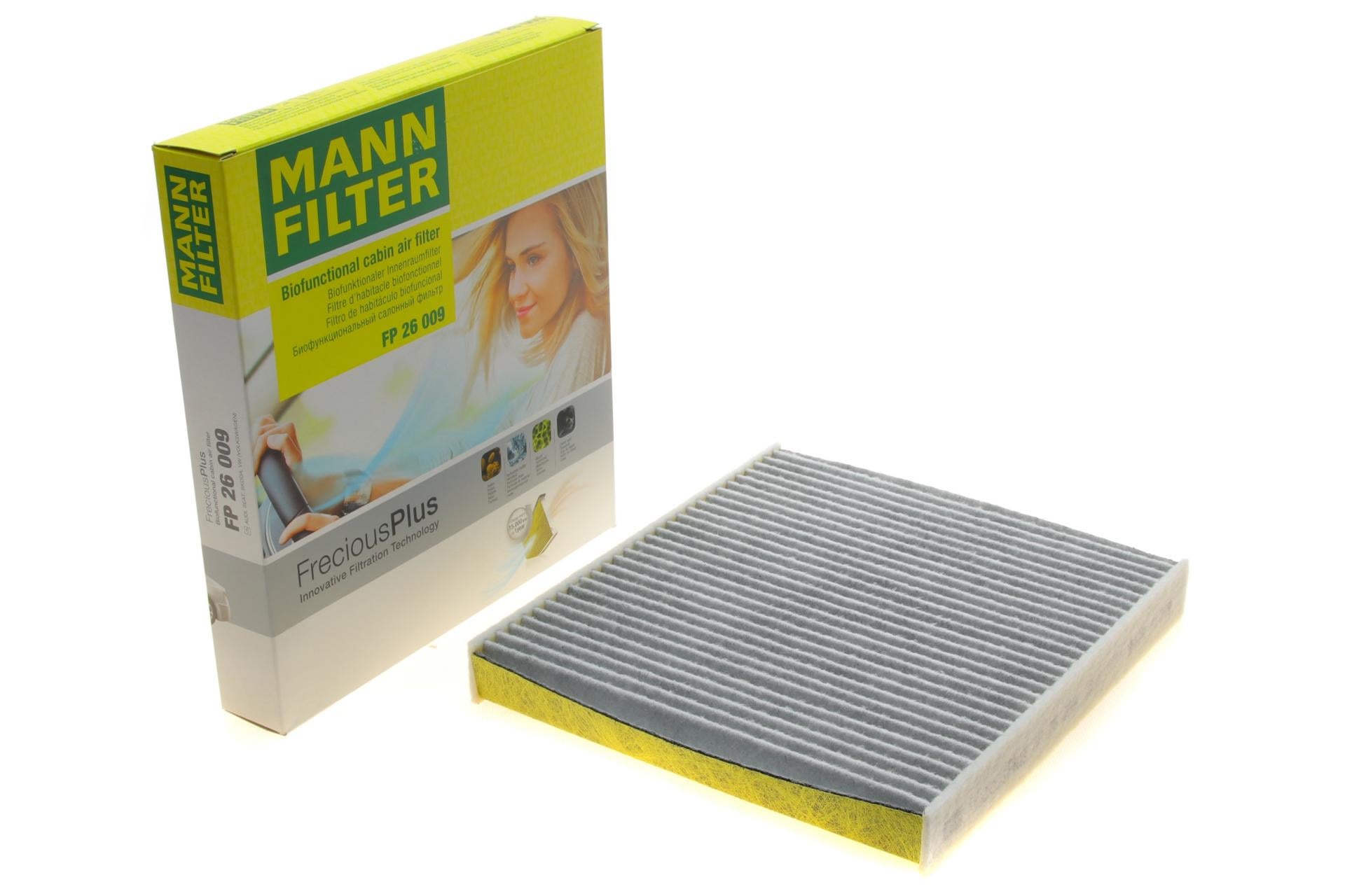 Фильтр салона Mann-Filter для VW Golf/Passat 14-/Crafter 16-/Skoda Octavia 12-/SuperB 15- угольный /антибактериальный (FP 26 009) Фильтр салона Mann-Filter для VW Golf/Passat 14-/Crafter 16-/Skoda Octavia 12-/SuperB 15- угольный /антибактериальный (FP 26 009)