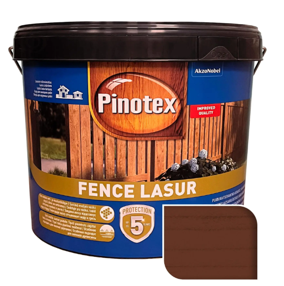 Пропитка для дерева Pinotex Fence Lasur Тик 10 л (5308738)