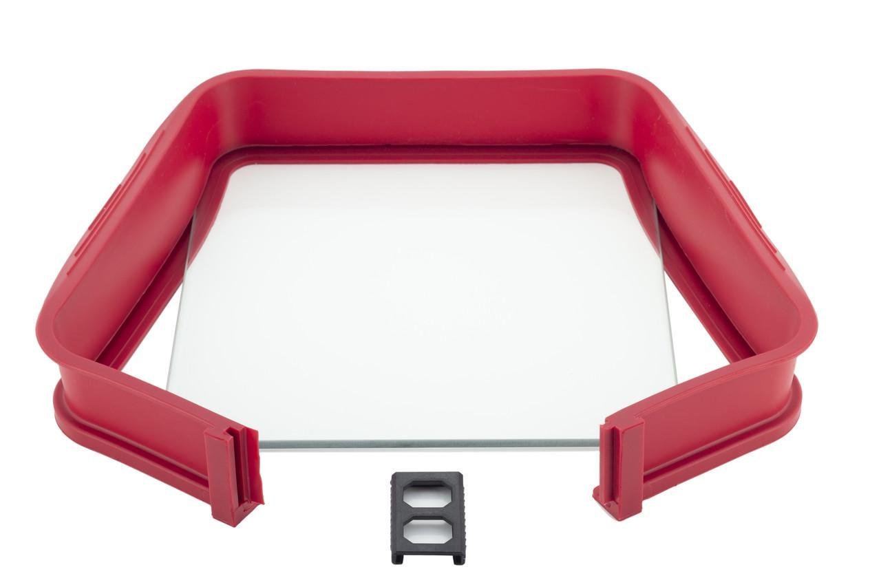 Форма силіконова квадратна 26,5х25,1х5,3 см зі скляним дном - фото 4 Форма силіконова квадратна 26,5х25,1х5,3 см зі скляним дном - фото 4