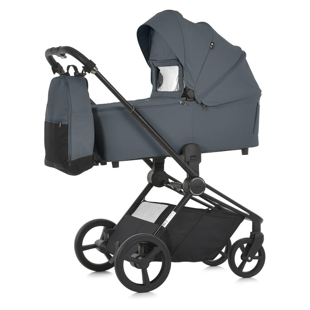 Коляска-книжка дитяча універсальна El Camino ME 1091-1 PERSONA 2в1 з реверсивним блоком і капюшоном Rock Gray - фото 2