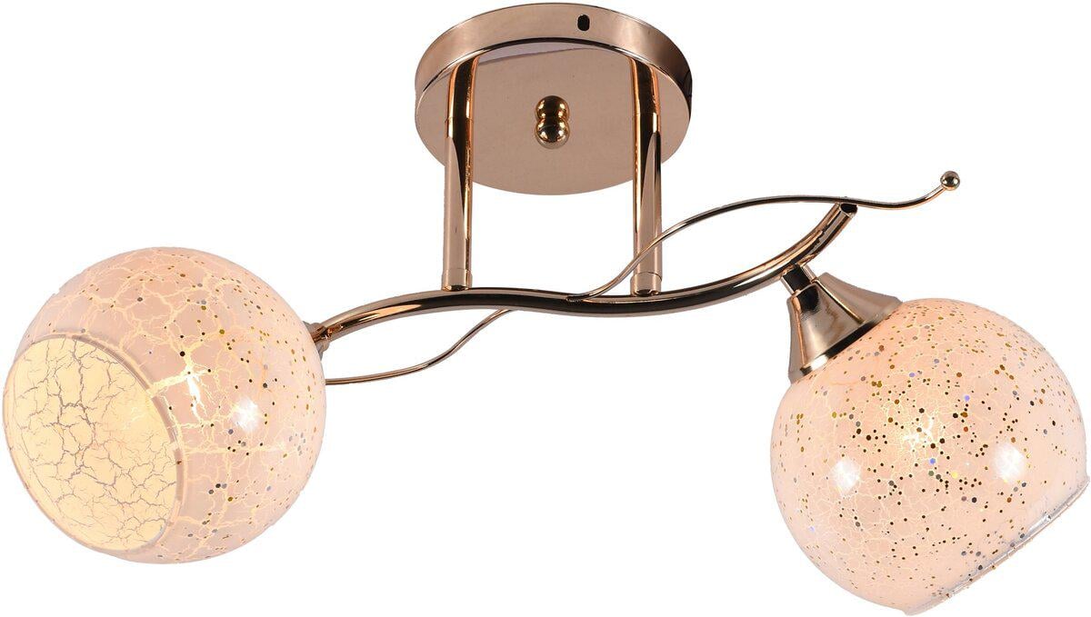 Люстра потолочная Light House SRS-20738/2 плафон белый с узором Золотой