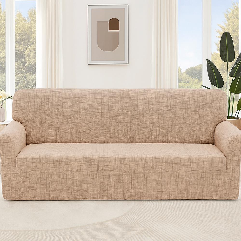 Чехол на диван 4-местный Love You Mono Line Fleece Бежевый (81209)