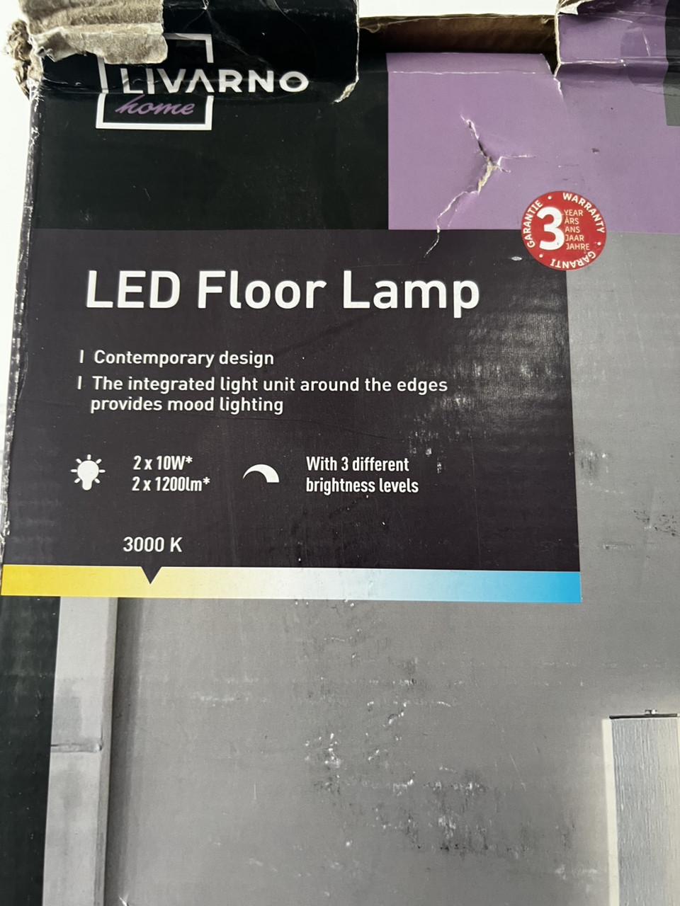 Лампа LED Livarno Lux 3000К теплый свет корпус металл-пластик 120 см Серебряный - фото 2 Лампа LED Livarno Lux 3000К теплый свет корпус металл-пластик 120 см Серебряный - фото 2