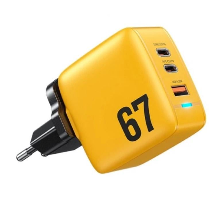Зарядное устройство Veron TC-67 GaN 67W PD с 2 портами USB-C и USB-A (2104619565)