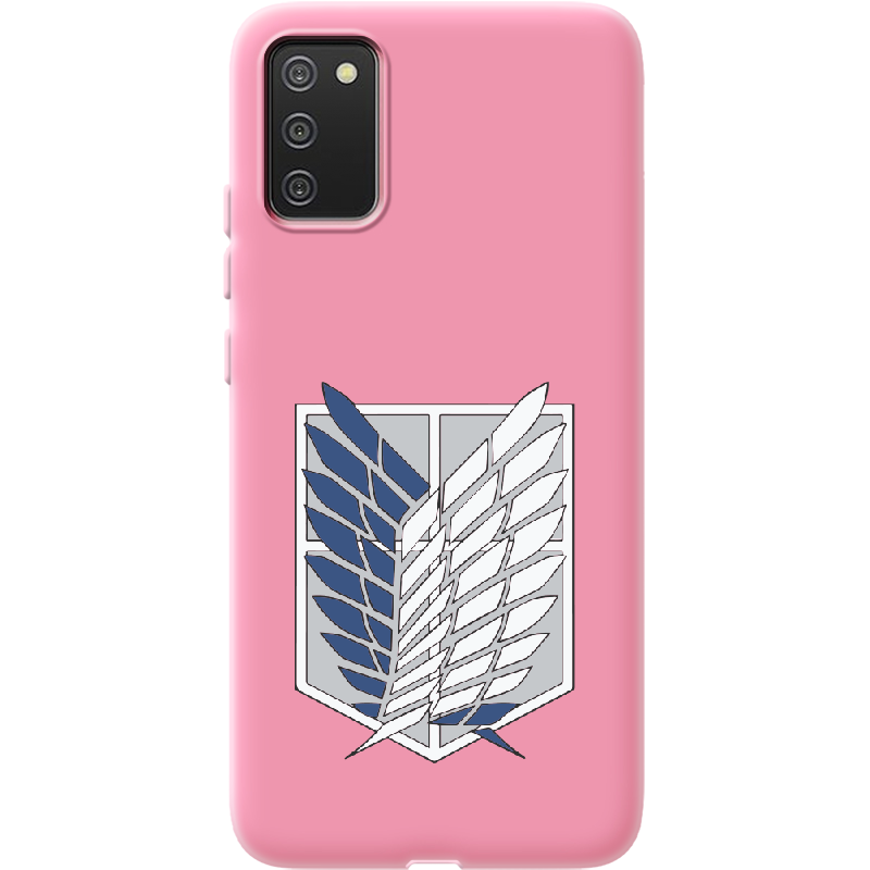 Чохол BoxFace Samsung A025 Galaxy A02S Атака Титанів Крила Свободи Рожевий силікон (41511-bk88-41676)