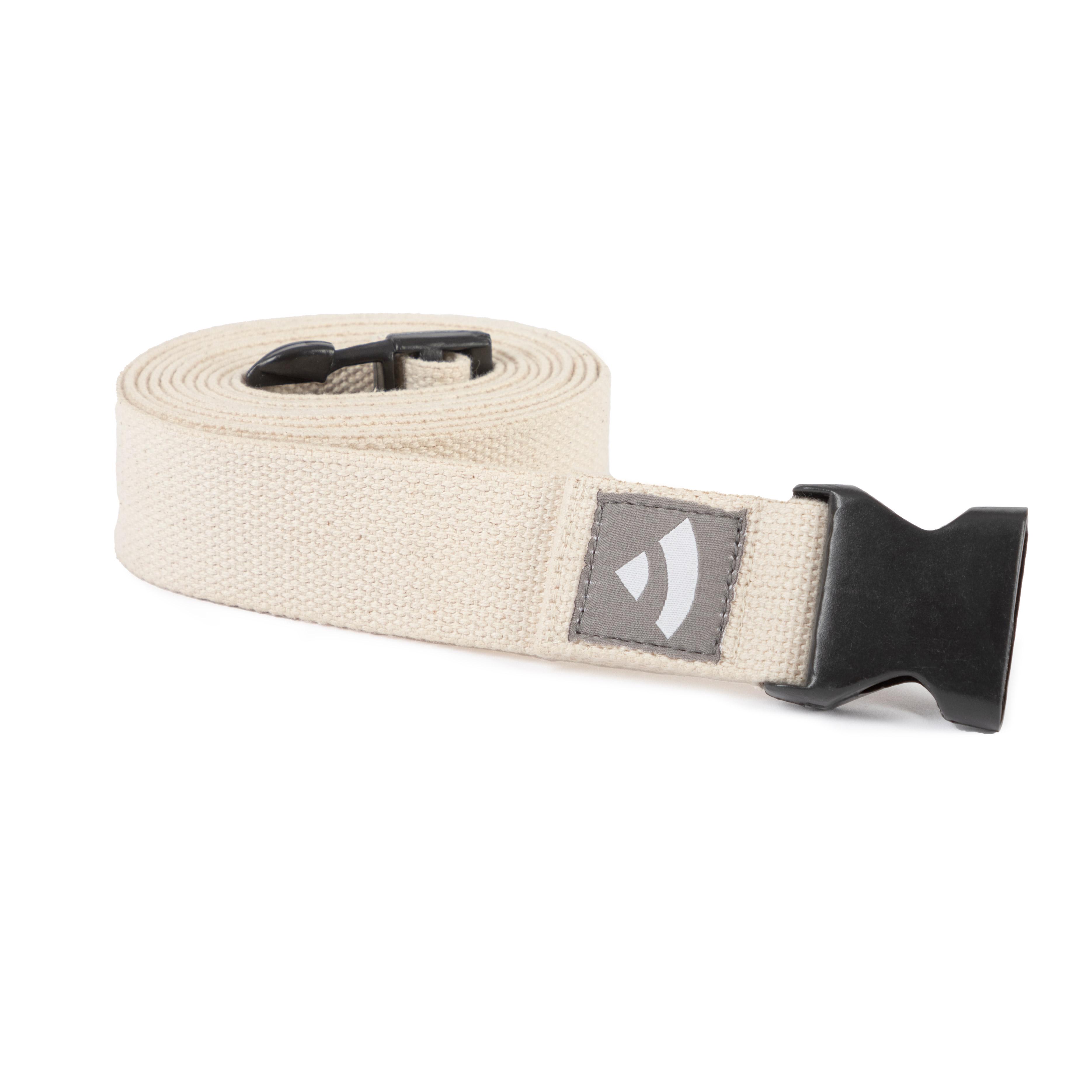 Ремень для йоги Bodhi Asana Belt XL с клипсовой застежкой 300x3,8 см Экрю (36085798)