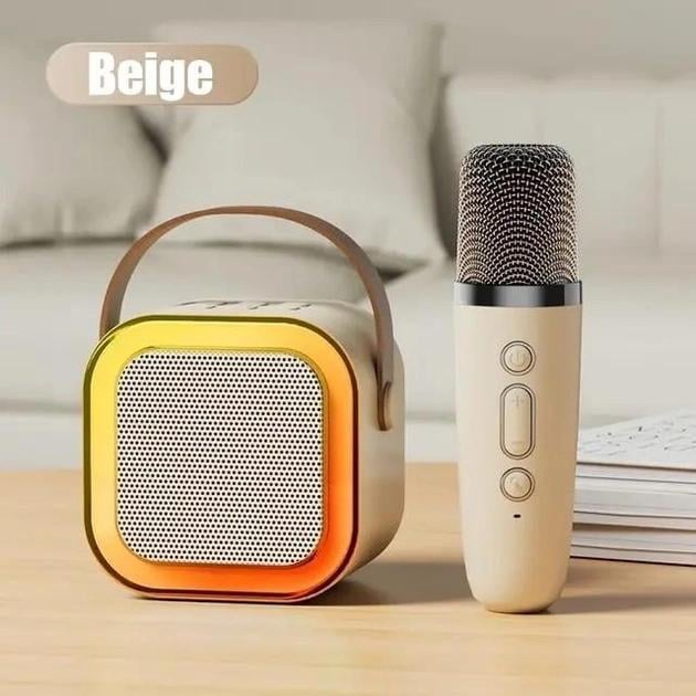 Набор детский для караоке 2 беспроводных микрофона/колонка с RGB подсветкой/Bluetooth (20930560) - фото 2