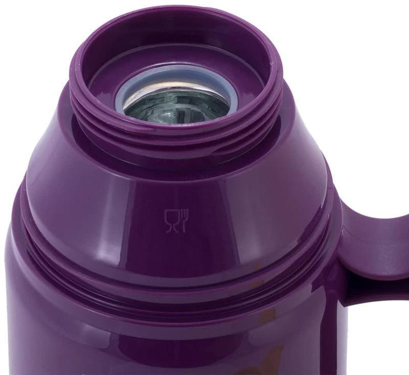 Термос Kamille Glass Violet дзеркальна колба та 2 чашки 600 мл - фото 4 Термос Kamille Glass Violet дзеркальна колба та 2 чашки 600 мл - фото 4