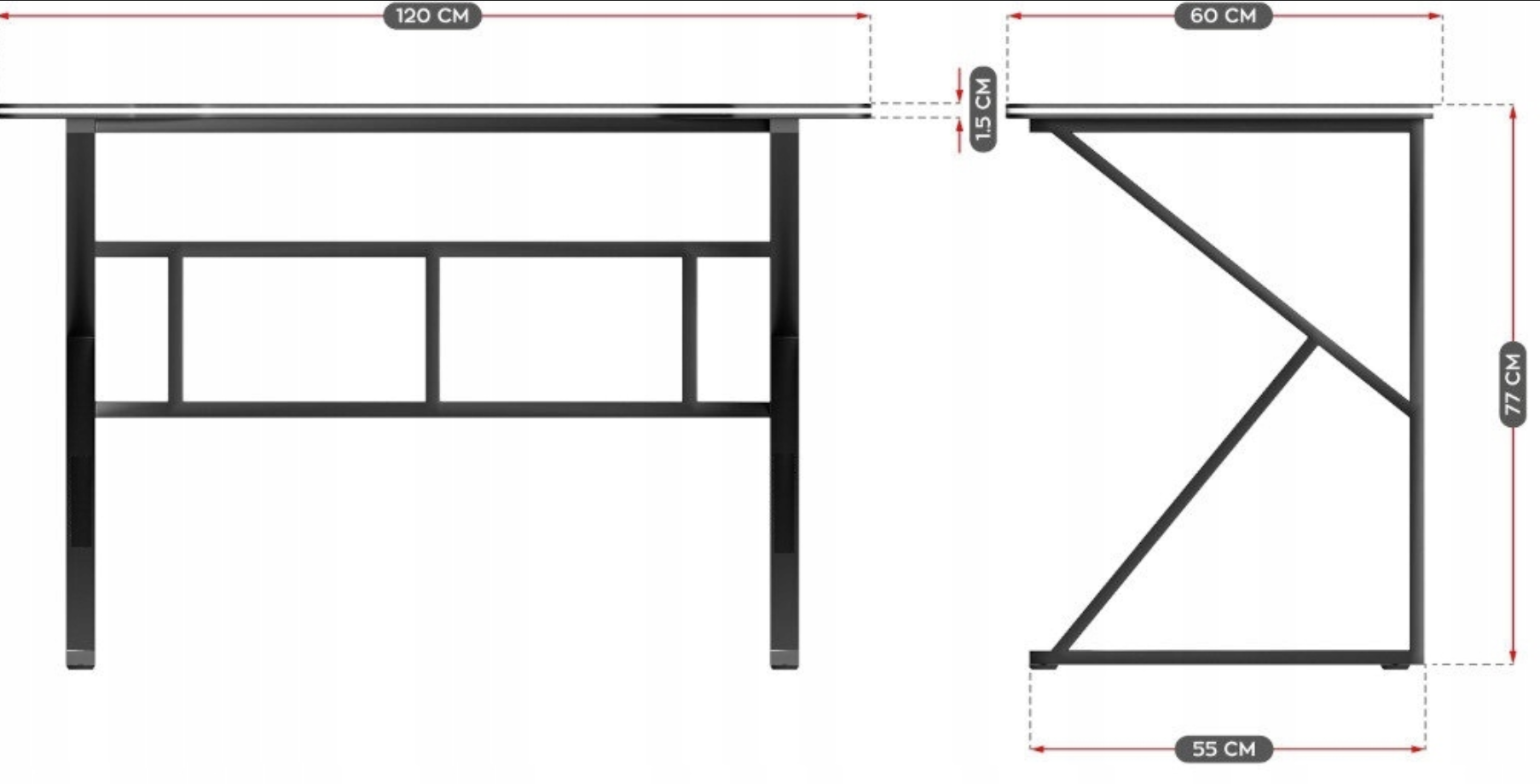 Стол геймерский X-TABLE с вырезом (116172165) - фото 5 Стол геймерский X-TABLE с вырезом (116172165) - фото 5