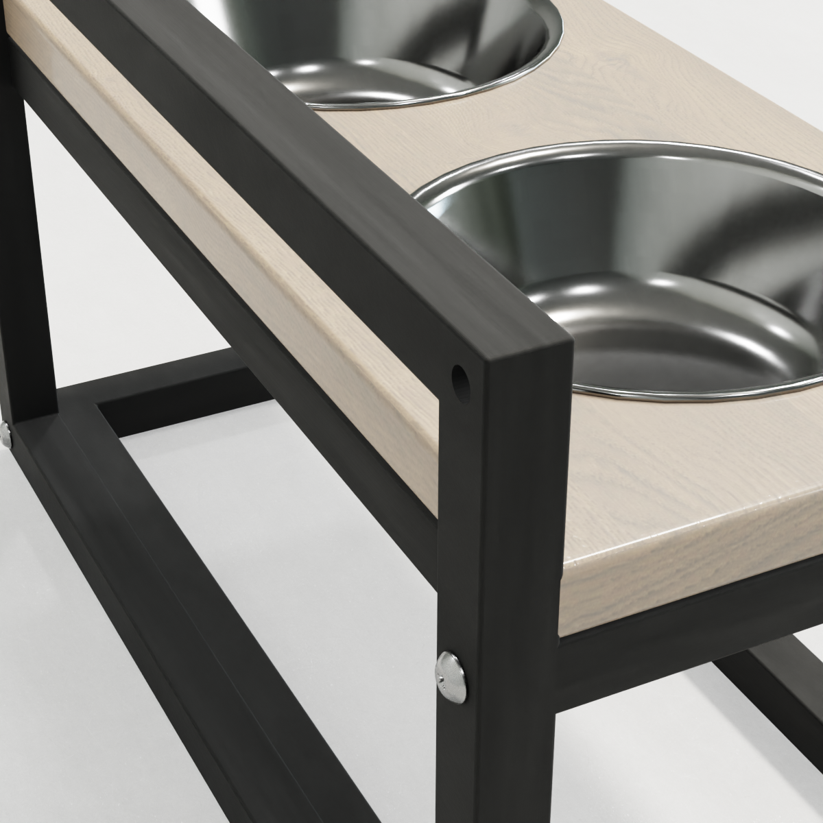 Миски на регульованій підставці для маленьких собак Hollky Flex S 2х0,45 л (FS-422523-GRWH) - фото 3 Миски на регульованій підставці для маленьких собак Hollky Flex S 2х0,45 л (FS-422523-GRWH) - фото 3