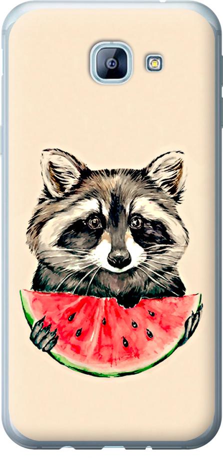 Чехол на Samsung Galaxy A8 (2016) A810 Енотик с арбузом (4605u-614-42517)