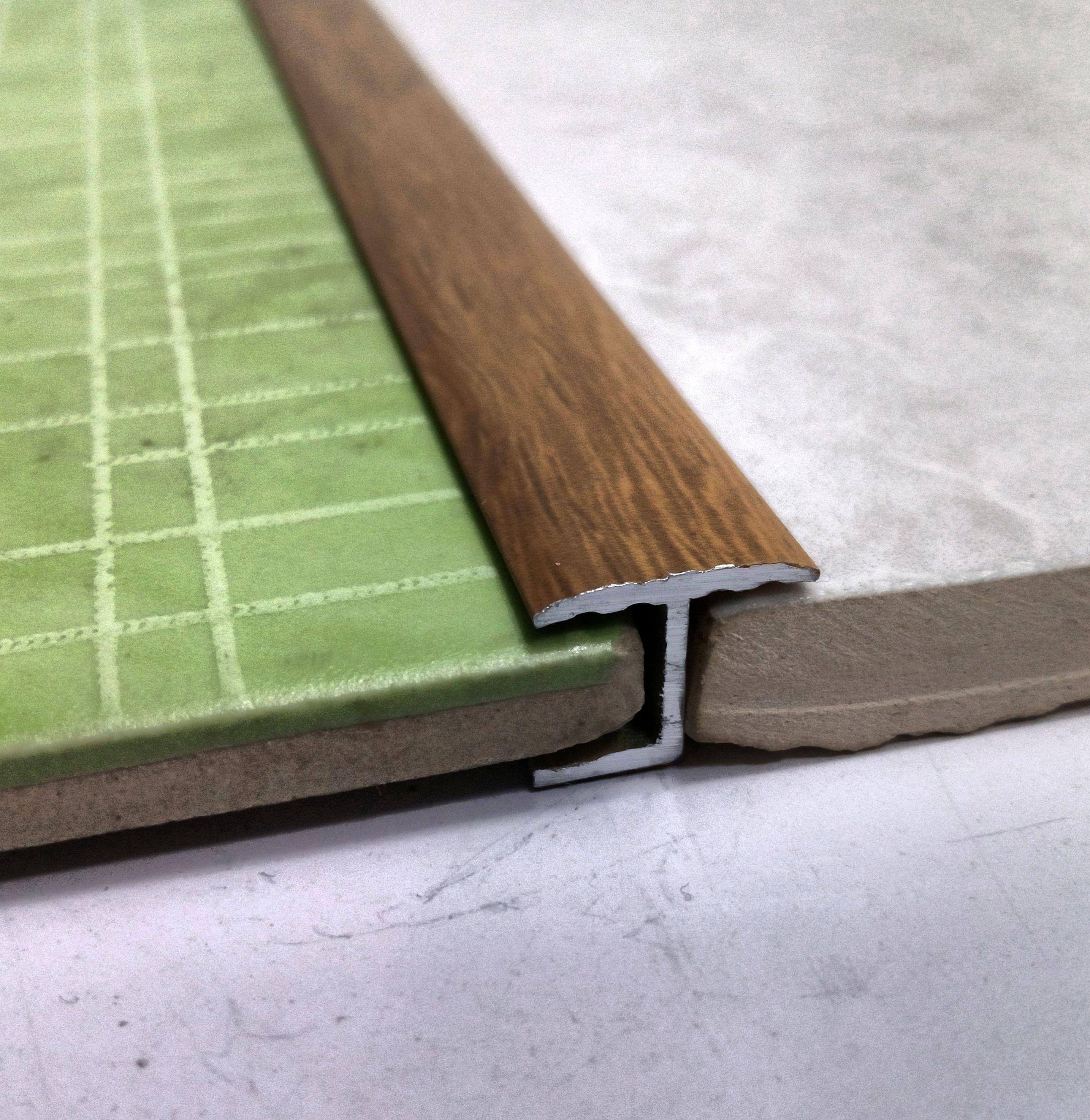 Т-профиль для плитки Профіль Центр АПЗГ 14 алюминиевый гибкий под дерево 2,5 м Дуб шервуд (3АПЗГ142523) - фото 2