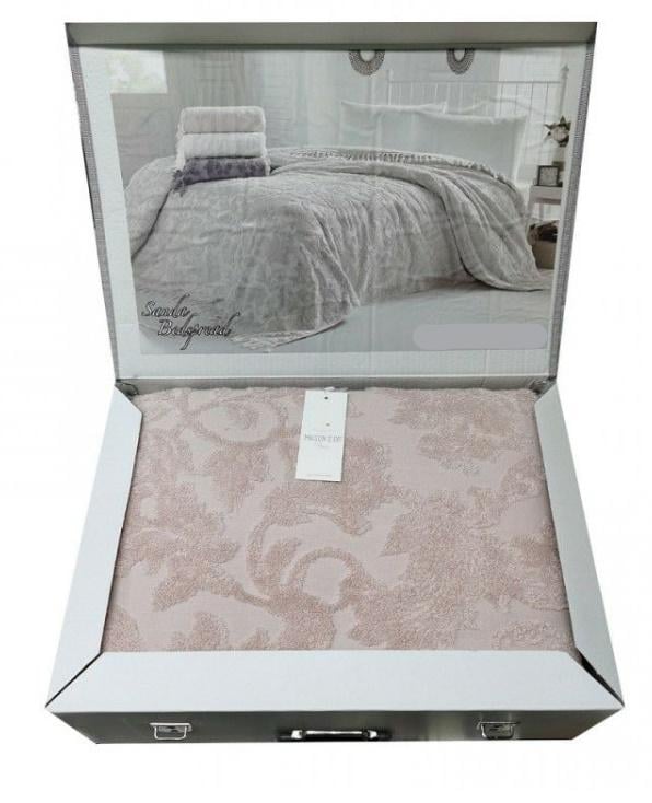 Махрове простирадло Maison D'or Sanda евро 220x240 см Rose (2000022264843)