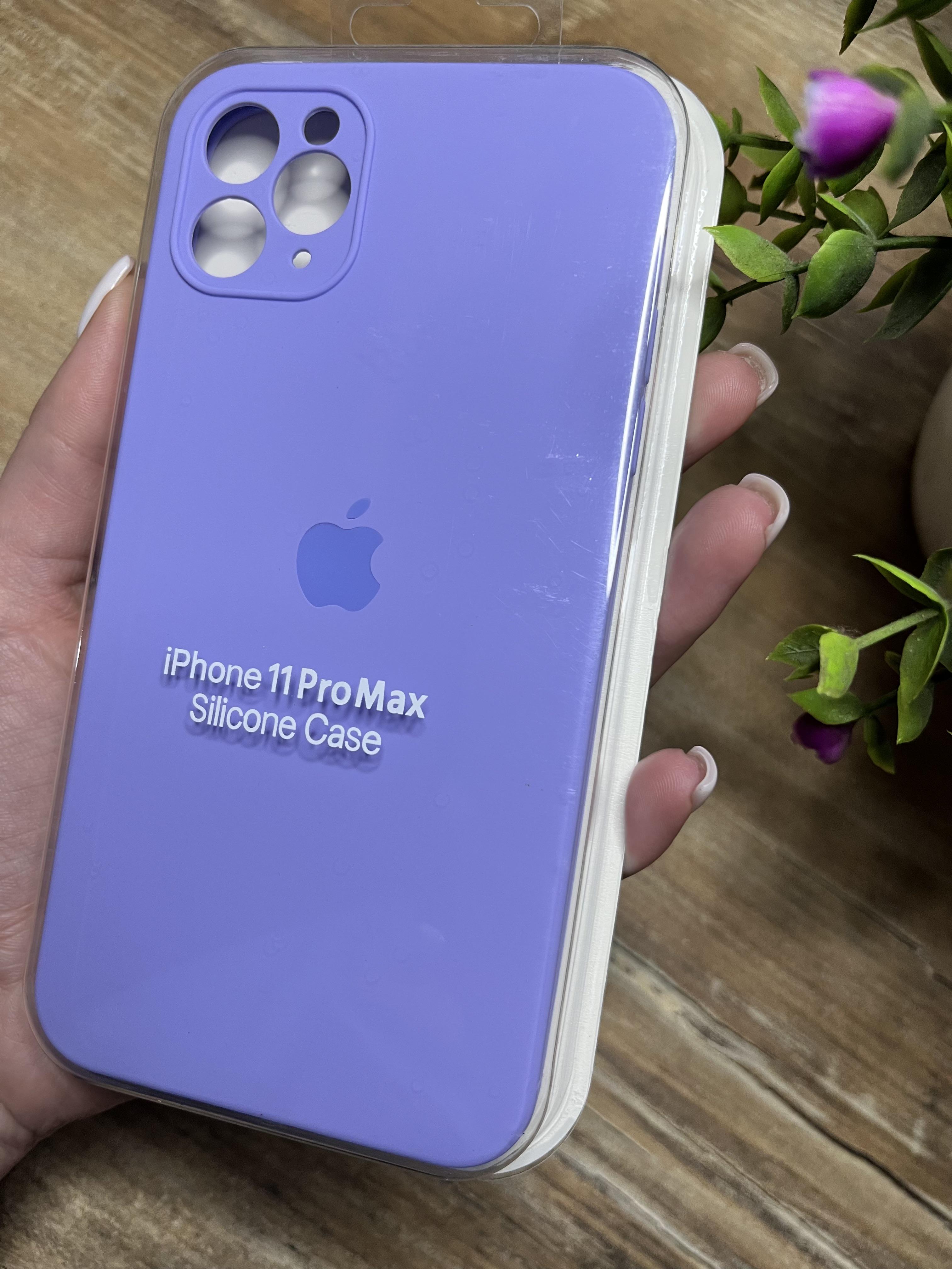 Чохол накладка на iPhone (Айфон) 11 pro max квадратні борти silicone case full camera на apple