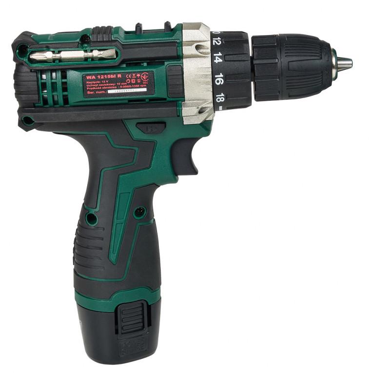 Шуруповерт аккумуляторный Nowa WA1215BL R Черный/Зеленый - фото 3