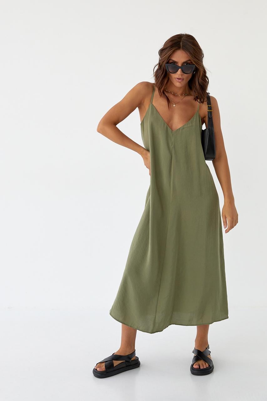 Сарафан на бретелях DoYOU S Хаки (9496229)