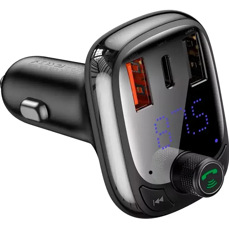 FM-трансмиттер BASEUS T Shaped S-13 Car Bluetooth MP3 Player PPS Fast Charger Edition CCMT000101 Black - фото 4