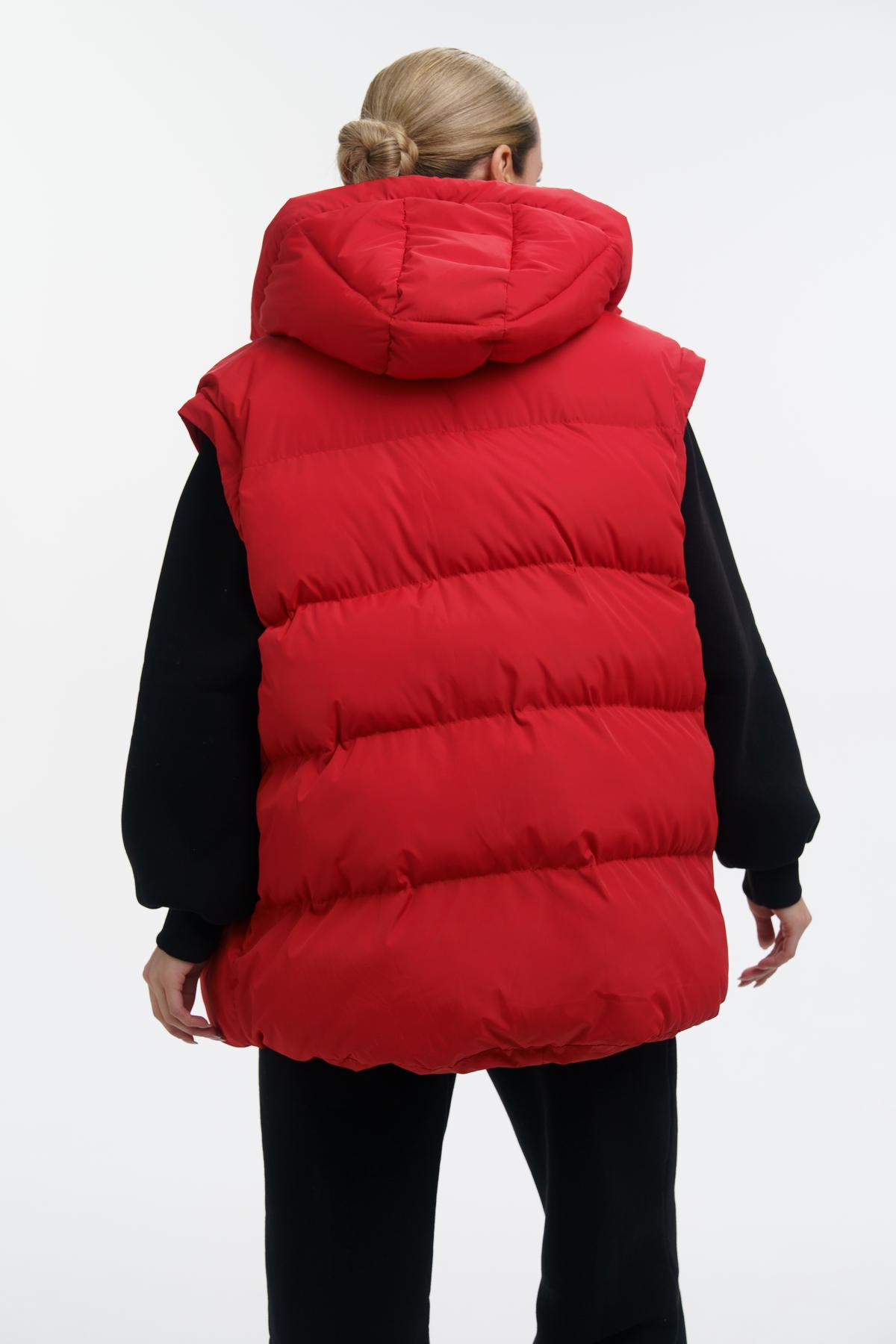 Пуховик-трансформер жіночий Intruder Mishele L Червоний (1642766130/L) - фото 3 Пуховик-трансформер жіночий Intruder Mishele L Червоний (1642766130/L) - фото 3