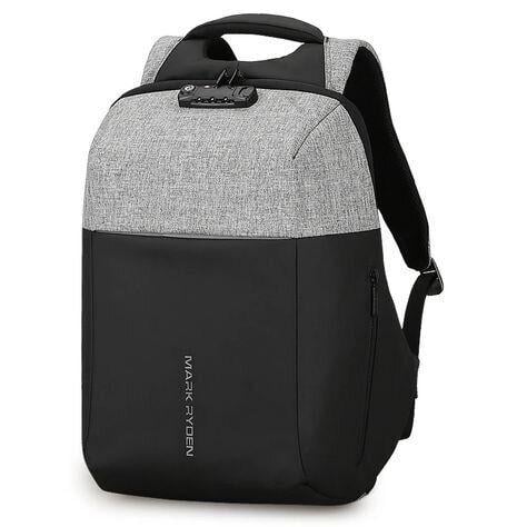 Міський рюкзак MARK RYDEN Panzer MR6768 G Contrast із вбудованим замком для ноутбука 15,6" з USB 20 л Сірий