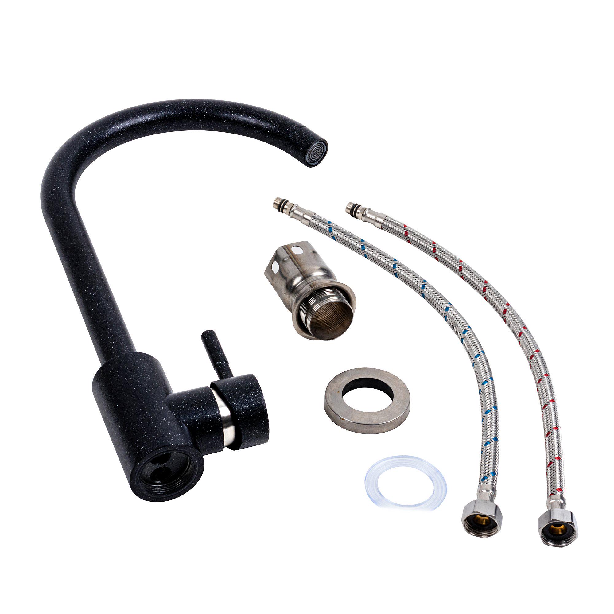 Смеситель кухонный Platinum 56 B NESP Черный металлик (3008 А) - фото 2 Смеситель кухонный Platinum 56 B NESP Черный металлик (3008 А) - фото 2