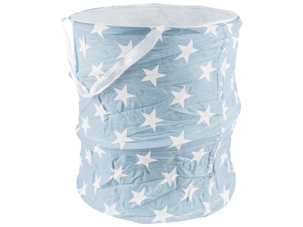 Кошик для білизни/зберігання речей текстильний 35x35x42 см Блакитний (MMS-R82426)