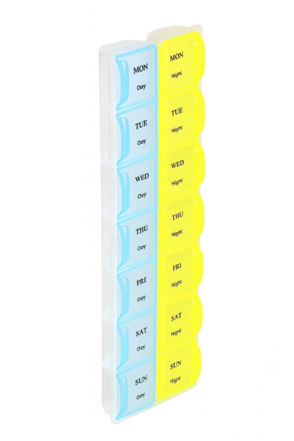 Таблетниця Тиждень R97376 14 відділень 21х6 см Блакитний з жовтим (31775789) Таблетниця Тиждень R97376 14 відділень 21х6 см Блакитний з жовтим (31775789)