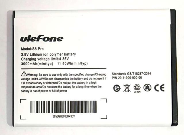 Акумулятор для UlefOne S8/S8 Pro 3000 mAh (000055641) - фото 2