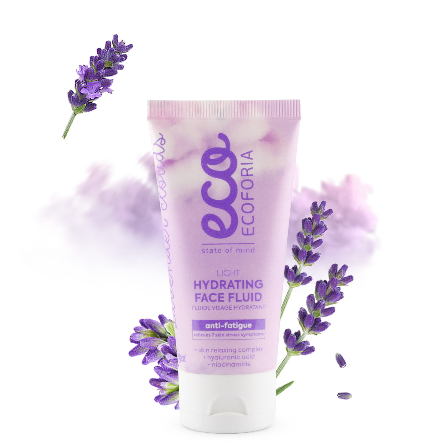 Флюїд для обличчя Ecoforia Lavender Clouds Легкий зволожуючий 50 мл