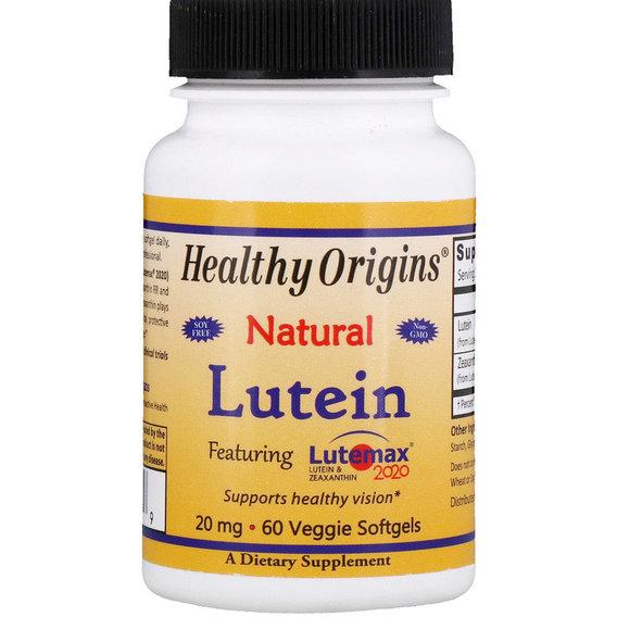 Лютеїн Healthy Origins Lutein 20 мг 60 Veg Softgels