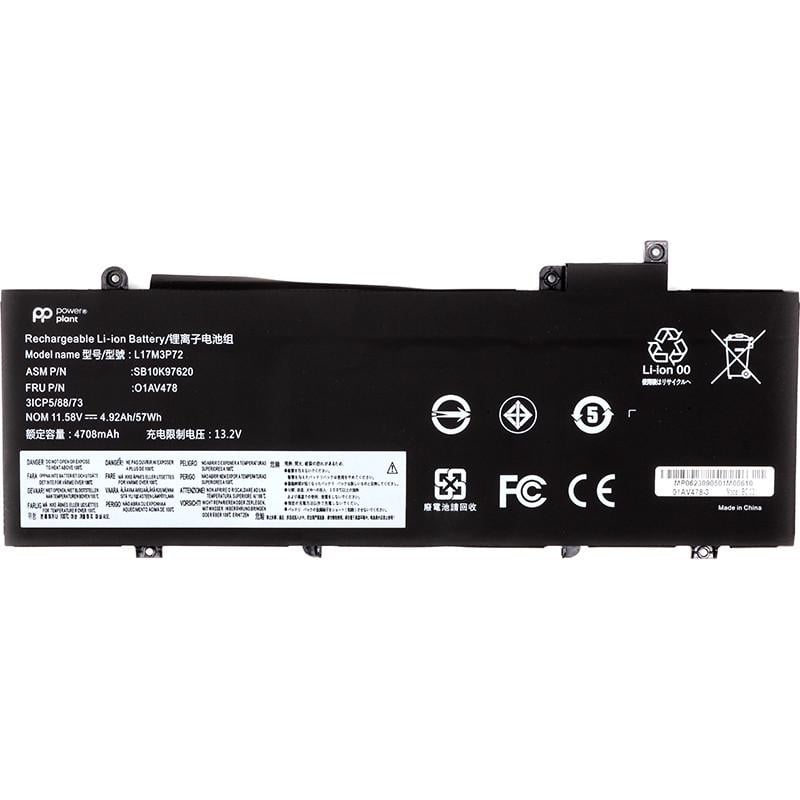 Аккумулятор Power для ноутбуков Lenovo Thinkpad T480S L17M3P72 11,58V 4920mAh Аккумулятор Power для ноутбуков Lenovo Thinkpad T480S L17M3P72 11,58V 4920mAh
