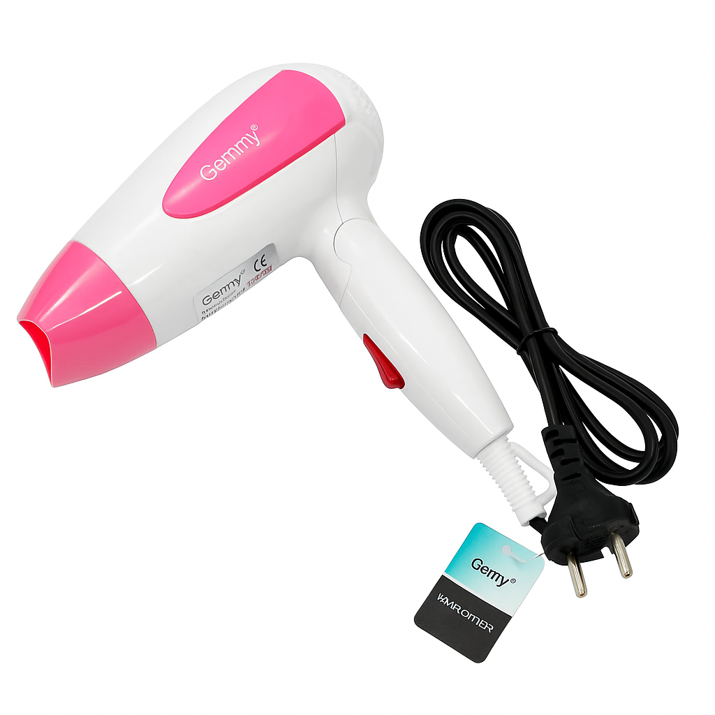 Фен дорожный Gemei GM-1756 1200 Вт складной с концентратором (ML-05271) Фен дорожный Gemei GM-1756 1200 Вт складной с концентратором (ML-05271)