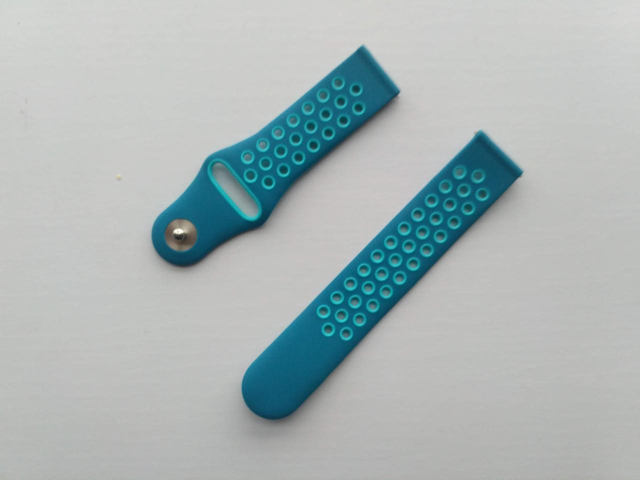 Ремешок для смарт-часов Sport Nike Style силиконовый 20 мм Синий/Голубой (1674P)