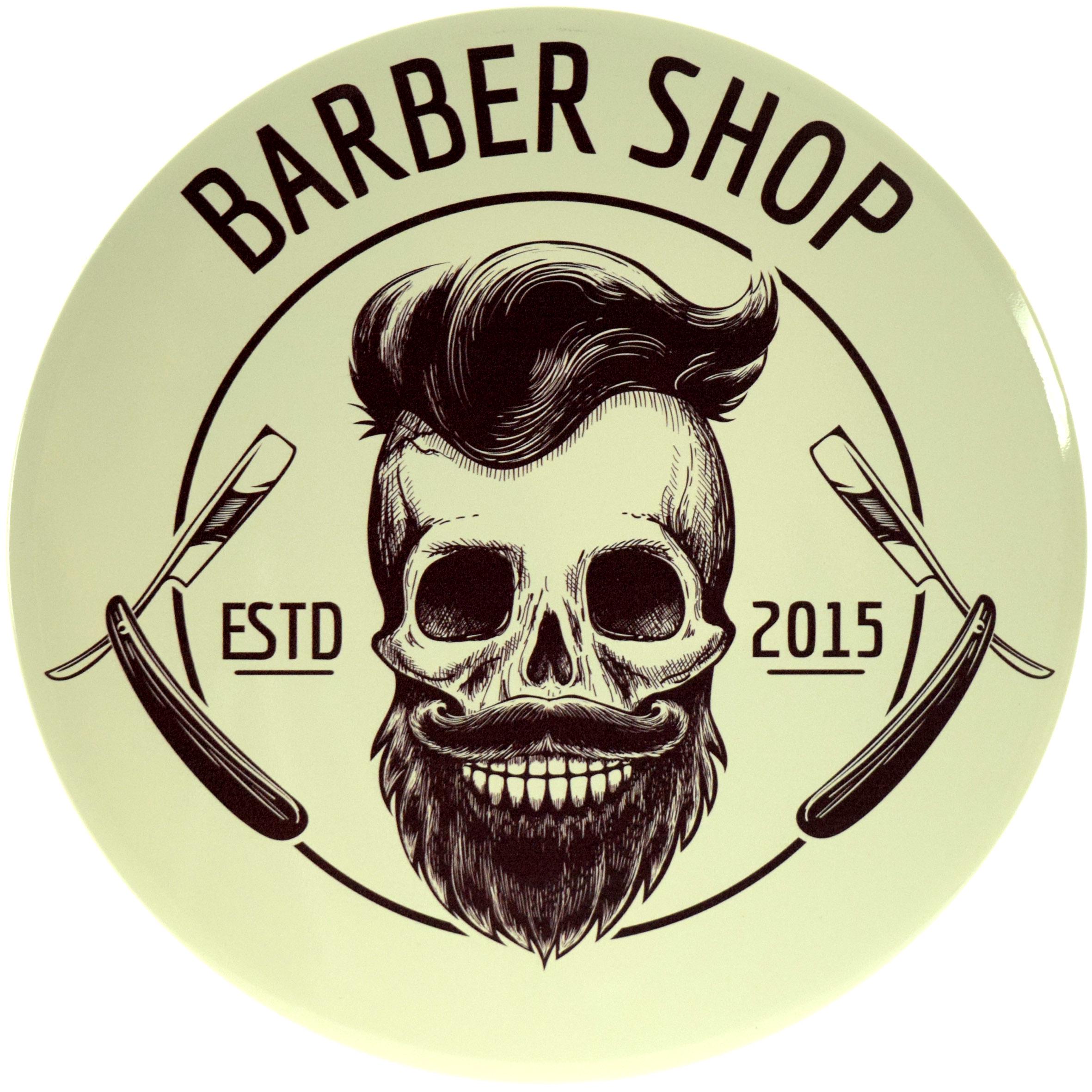 Табличка металева "Barber Shop ESTD 2015" 30 см (ms-104146)