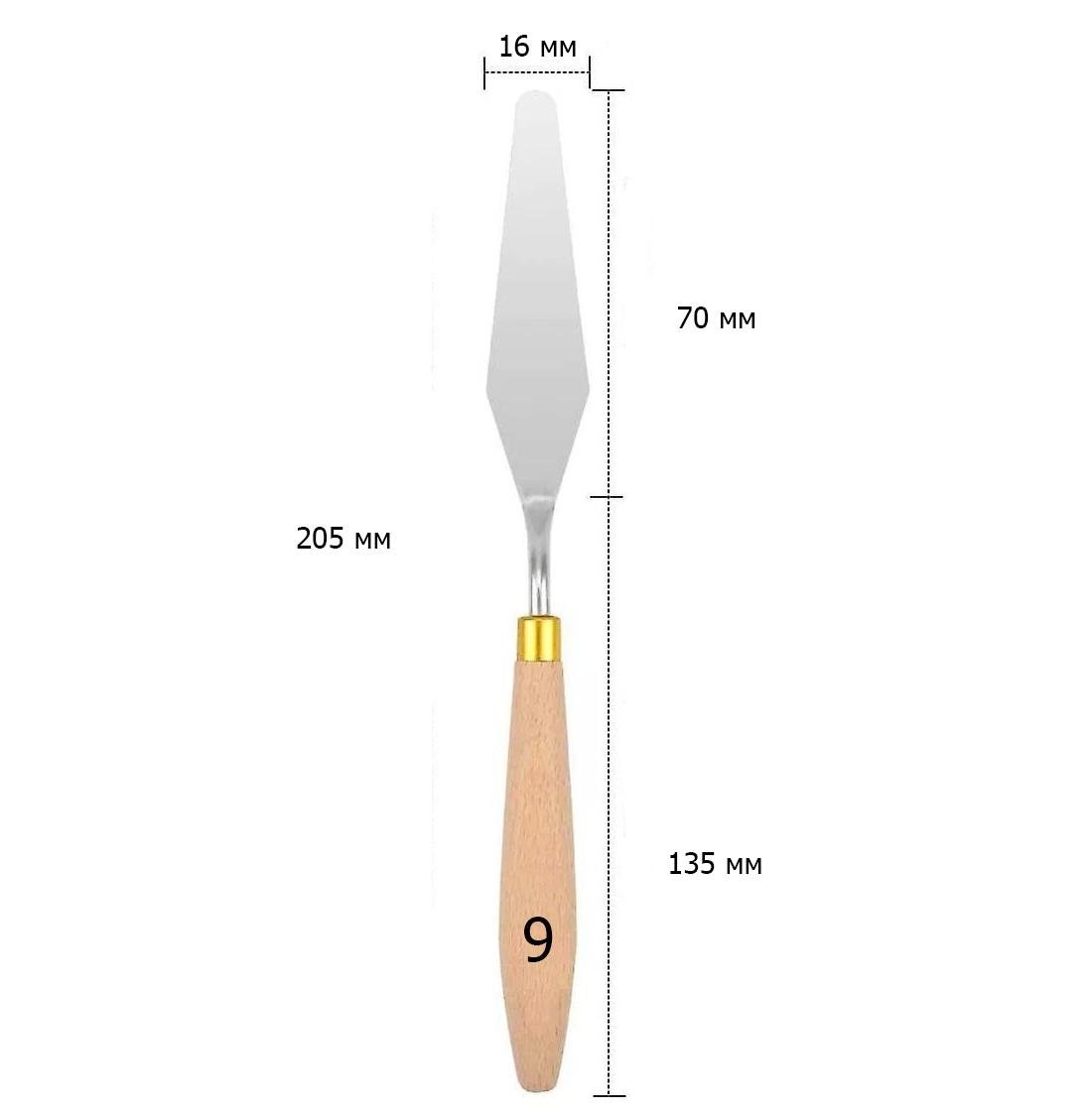 Мастихін Worison #9 ромб 70х16 мм (WN-k666-9) - фото 3 Мастихін Worison #9 ромб 70х16 мм (WN-k666-9) - фото 3