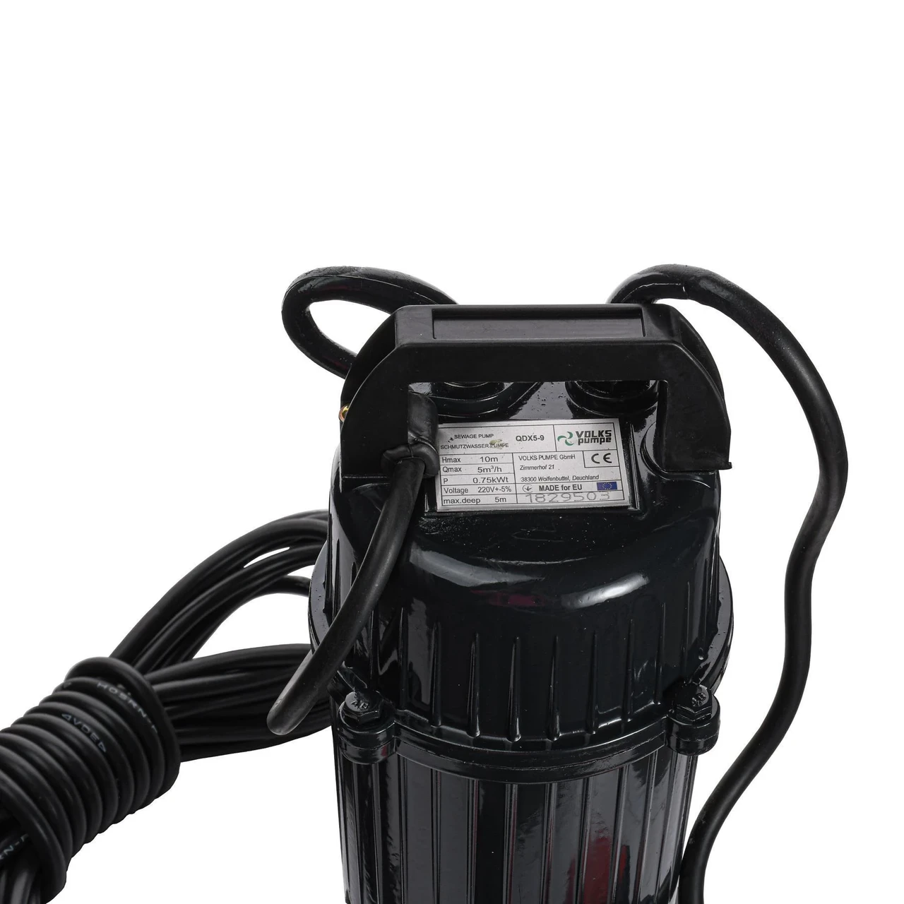 Насос дренажний VOLKS pumpe QDX5-9 0,75 кВт (11000738) - фото 2