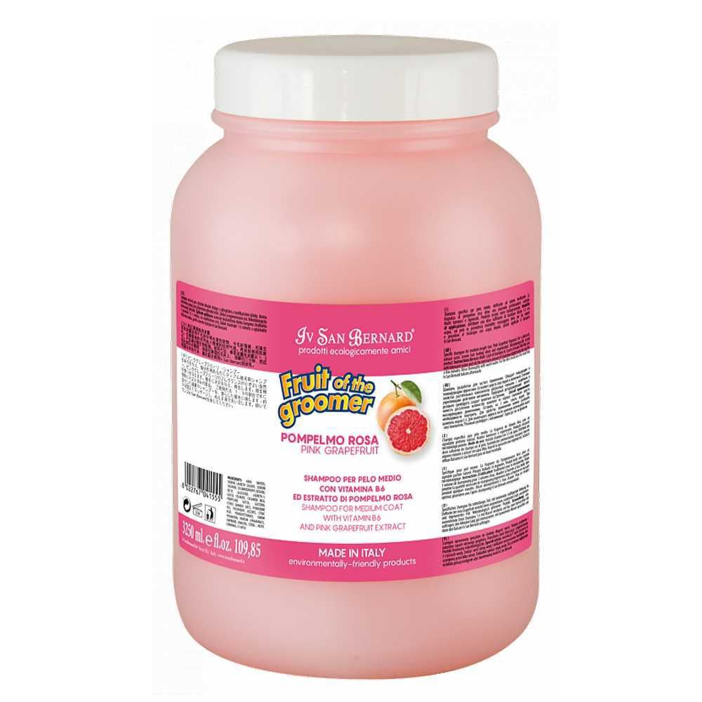 Шампунь для шерсти средней длины с витаминами Грейпфрут Iv San Bernard Pink Grapefruit 3,25 л