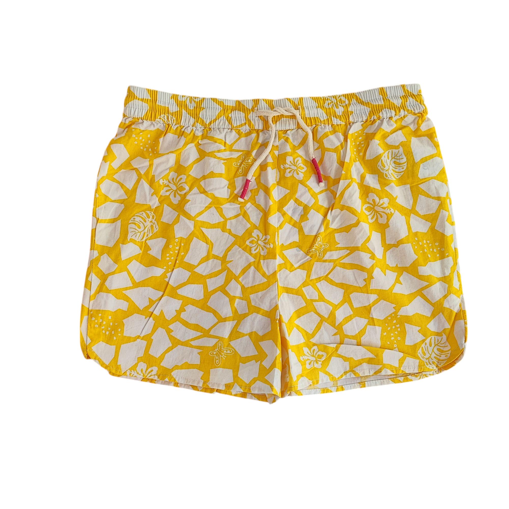 Шорти дитячі для дівчинки MO 122-128 см Жовтий Білий (250313077C)