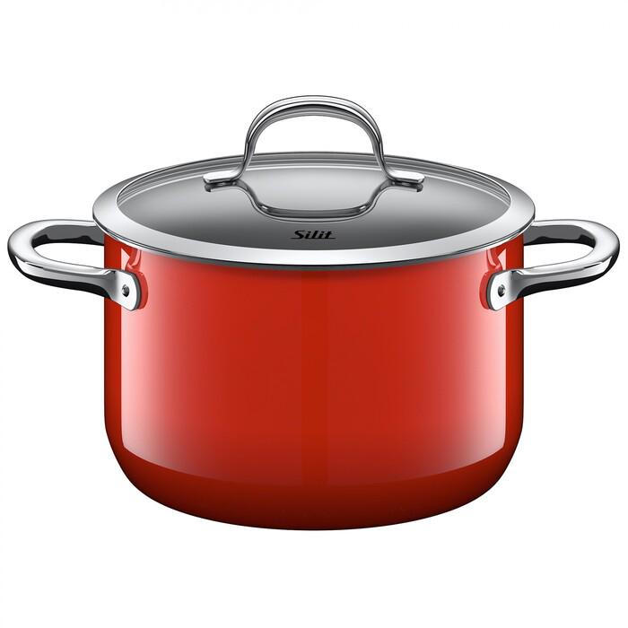 Кастрюля Silit Silargan Passion Colours глубокая 20 см 3,7 л Red