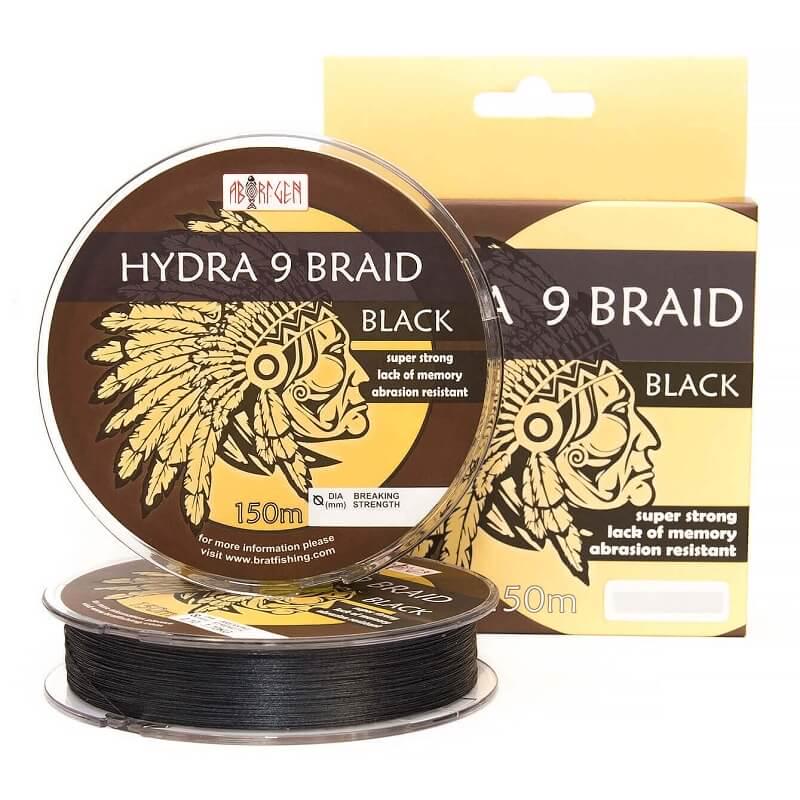 Шнур BratFishing Aborigen Hydra 9 Braid 150 м 0,1 мм Чорний (30/02-025-010)
