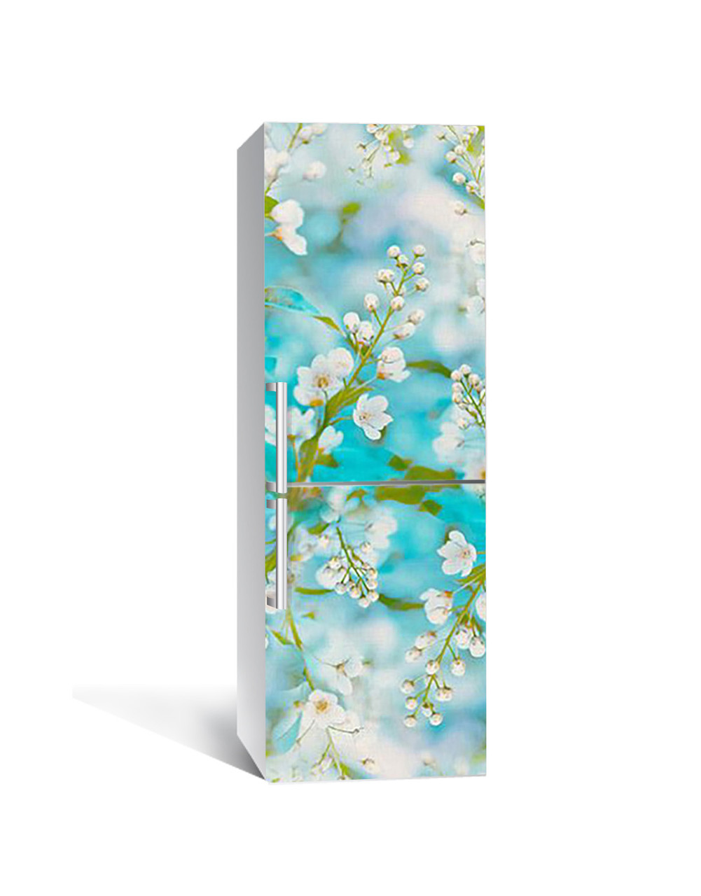 Наклейка 3D на холодильник Zatarga "Цветение черемухи" виниловая 650х2000 мм