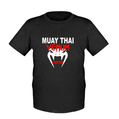 Футболка детская Muay Thai Venum Боец 140 см Черный (173534-2-23796-M)