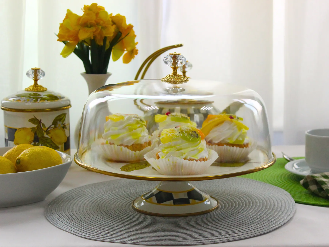 Тортівниця емальована Elmani SICILY з кришкою на ніжці (763-036) - фото 4