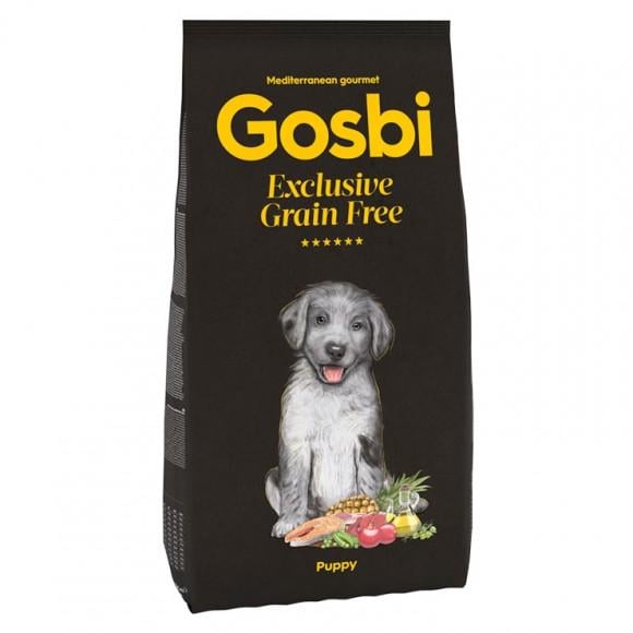 Корм для цуценят всіх порід Gosbi Exclusive Grain Free Puppy з ягням та рибою (8437015611075)